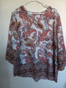 EST 1946 Top Size XL Paisley top Tunic - Picture 1 of 3