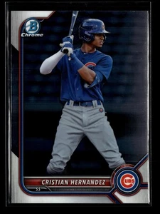 CRISTIAN HERNANDEZ ⚾ 2022 Bowman Chrome Draft #BDC-111 Chicago Cubs - Picture 1 of 2