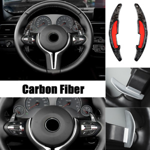 Black Carbon Fiber Steering Wheel Shifter Paddle For BMW M2 M3 M4 M5 M6 X5M X6M