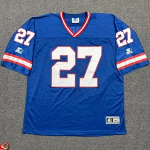 Vintage New York Giants Rodney Hampton #27 Jersey Mens XL Blue 90s Starter NFL - Picture 1 of 12