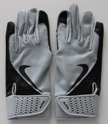 Guantes de bateo Nike Alpha unisex grandes LT gris humo/negro Foto 1 de 4