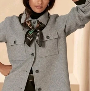 Chaqueta Camisa Banana Republic Doble Cara Gris Excelente XL - Imagen 1 de 11