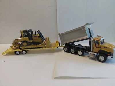 1/64 Cat CT660  Tri-Axle Dump Truck w Cat D6R XL Track-Type Tractor - Image 1 of 2