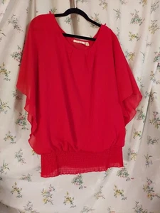 New Glory Women's Red Blouse Size 3X - Picture 1 of 3