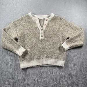 By The River Sweater Womens S Long Sleeve Popover Buttons Casual Career Preppy - Picture 1 of 10