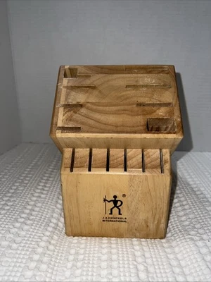 J.A. Henkels International 14 Slot Blonde Wood Knife Block Only - Image 1 of 4