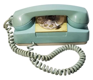 Vintage Automatic Electric Starlite Rotary Desk Wall Teal Blue Telephone - Picture 1 of 10