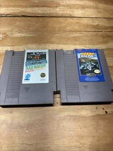 Al Unser Jr. TURBO RACING & RAD RACER (NES) Tested & Working Fast Shipping - Picture 1 of 9