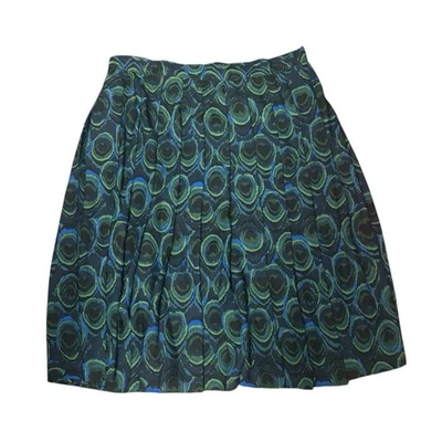 ModCloth Peacock Print Skirt Size 18 - Image 1 of 4