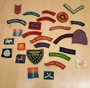 JOB LOT BRITISH ARMY PATCHES INSIGNIA UNIFORM BADGES C WW2/WWII - Picture 1 of 12