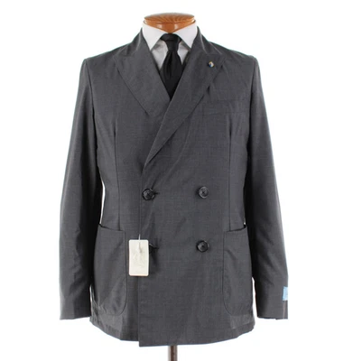 Traje Belvest Nuevo con Etiquetas Mezcla de Lana Doble Pecho Dos Piezas Talla 52R (42R EE. UU.) En Gris Foto 1 de 4