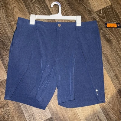 Pantalones cortos para hombre Margaritaville UPF 30+, talla 36 Wx7 L, 4 vías elásticas, azul de secado rápido Foto 1 de 3