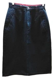 Women's 9/10 Vintage WRANGLER Denim Skirt, Blue Jean Skirt, Made in USA - Picture 1 of 6