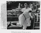1969 Pressefoto Denny McLain und Mayo Smith vom Detroit Tigers Baseballteam