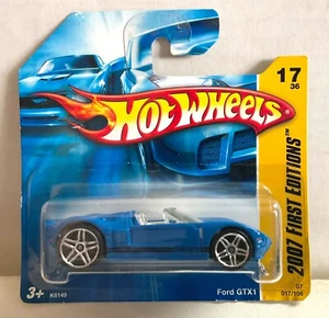 Hot Wheels FORD GT X1 - 2007 First Editions #017 - Blue - SHORT Card Package! - Picture 1 of 3