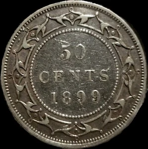 1899 50 Cents. Half Dollar. Canada Mintage 50000. Rare Key Date - Picture 1 of 2