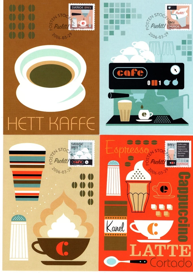 Sweden 2006 Gastronomy Maximum Cards set (4) - Image 1 of 1