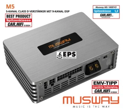 Musway M5 Digitaler 5-Kanal Verstärker mit 9-Kanal DSP mit ISO-Kabelsatz - Bild 1 von 4