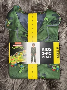Teenage Mutant Ninja Turtles Character Print Boy's 2-Piece Pajamas Green Size 5 - Picture 1 of 2