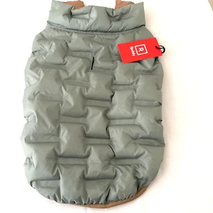 REDDY Dog Coat Vest Jacket. Puffer/Down Large Vest. Green Zip On - Picture 1 of 4