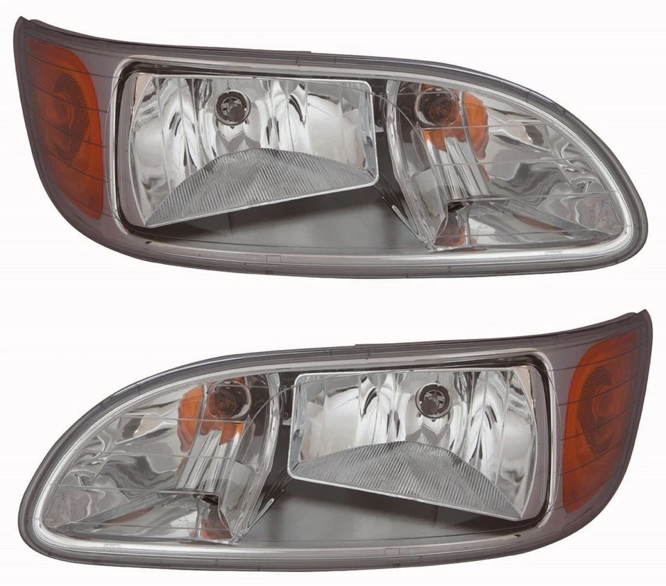 PETERBILT TRUCK RIG 325 335 337 340 2000-2015 HEADLIGHTS HEAD LIGHTS LAMPS PAIR - Image 1 of 4