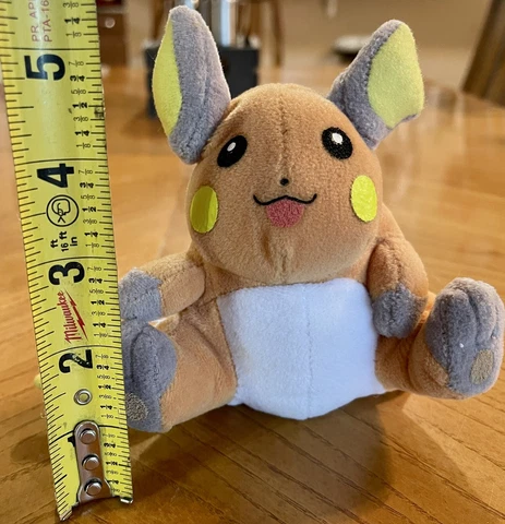 Pokemon RAICHU 5" Plush Bean Bag Toy 1998 Game Freak Beanie Vintage N6 Cover