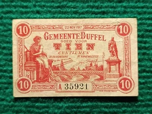 BILLET BELGIQUE D'URGENCE - 20 Centimes - DUFFEL 1917 - TTB+ - Imagen 1 de 2