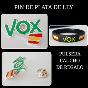 VOX PIN DE VOX PLATA DE LEY 925 ML ESPAÑA VOX ESPAÑA - Picture 1 of 6