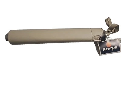 Vintage Knirps Red DoT Umbrella  NOS Metal Handle Telescopic  Beige - Image 1 of 4
