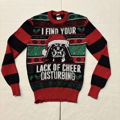 Suéter Feo Navidad Para Hombre Pequeña Sudadera Pullover Darth Vader Star Wars Foto 1 de 4