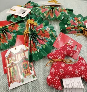 Vintage Weihnachtspaket Deko Schleifen American Greetings Neu aus altem Lagerbestand (7) Verpackung - Bild 1 von 9