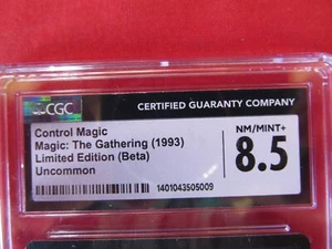 MTG MAGIC THE GATHERING CARD ORIGINAL CONTROL Magic CGC Graded 1993 BETA - Picture 1 of 4