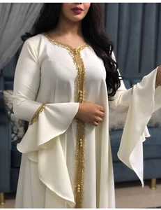 Dubai Abaya Muslim Women Maxi Dress Moroccan Kaftan Islamic Party Gown - Picture 1 of 16