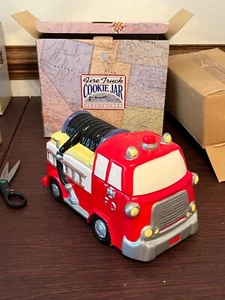 Fire Truck cookie jar and salt & pepper shaker set - Picture 1 of 16