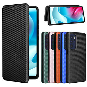 For Motorola Moto G50 5G / G60S Magnetic Carbon Fiber Wallet Leather phone Case