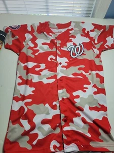 Washington Nationals #8 SGA Camouflage Jersey (Youth Size: XL) - Picture 1 of 10