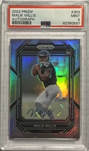 2022 Panini Prizm Silver Auto Malik Willis PSA 9 Autograph RC Rookie Packers - Picture 1 of 1