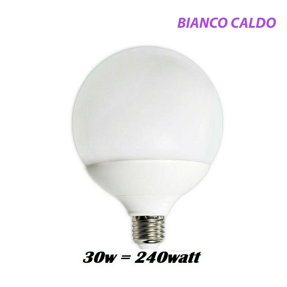 LAMPADINA LED 2835 E27 BULB SPIRALE G150 GLOBO 30W=240W LUCE CASA 2700K CALDA - Immagine 1 di 1