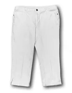 Vera Wang, Jeans Capri Cortos Blancos 5 Bolsillos con Elástico, Talla 16 - Imagen 1 de 4