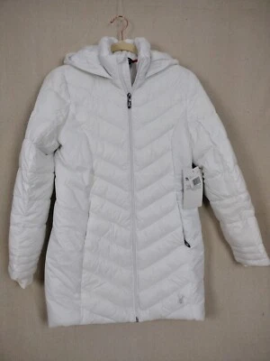 SPYDER Girl's Boundless Thermaweb Long Puffer Coat - white - Large 12/14 - Image 1 of 4