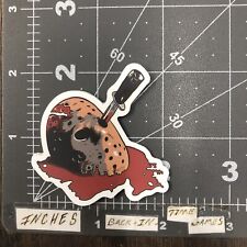 Small Bloody Jason Mask Adult Humor Sticker For Skateboard Guitar Ect. Mat133