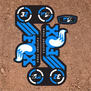 Fox 32 2015 FORK Stickers Decals Graphics Mountain Bike Down Hill MTB blue - Picture 1 of 1