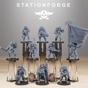 Ironclads - Grimguard Stationforge Miniaturas - 10 Set de Figuras - 28mm - Imagen 1 de 9
