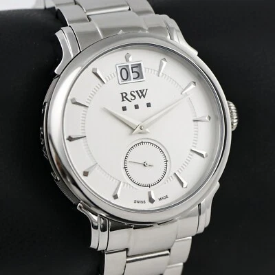 RSW • Reloj Suizo • Acero Inoxidable • Cuarzo 44mm • Fecha Grande • 5ATM • RSWM107 Foto 1 de 4