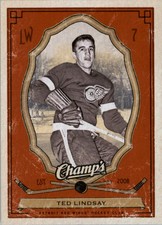 2009-10 UPPER DECK CHAMP'S RED #42 TED LINDSAY DETROIT RED WINGS