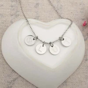 Slut 4 letter Charm Necklace - Stainless Steel - Picture 1 of 4