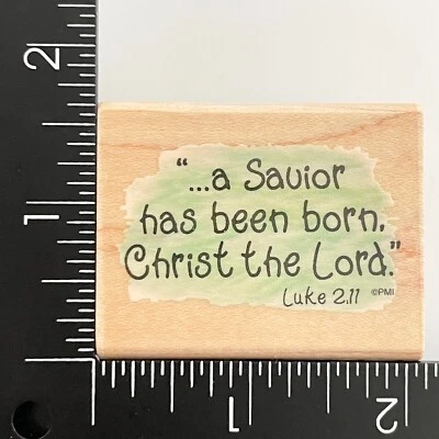 Stampendous Precious Moments A Savior Has Been Born Lord UE004橡皮图章 — 第 1/4 张图片