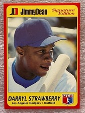 1991 Jimmy Dean #5 Darryl Strawberry Los Angeles Dodgers