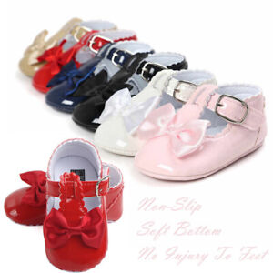 Pram Shoes Baby Bowknot Princess Soft Sole Shoes Mary Jane Toddler Sneakers