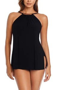 Magicsuit Women's Swimsuit Size 8 Black Parker One Piece Swim Dress - Picture 1 of 17